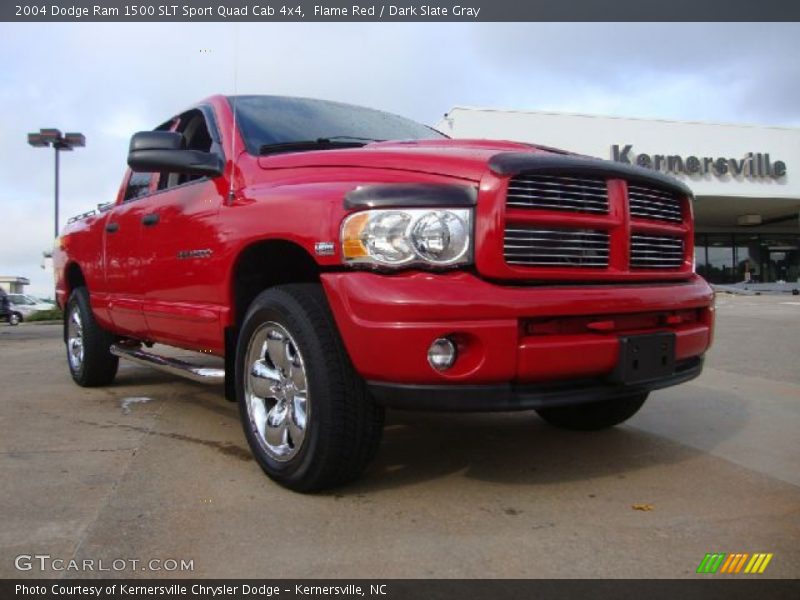 Flame Red / Dark Slate Gray 2004 Dodge Ram 1500 SLT Sport Quad Cab 4x4