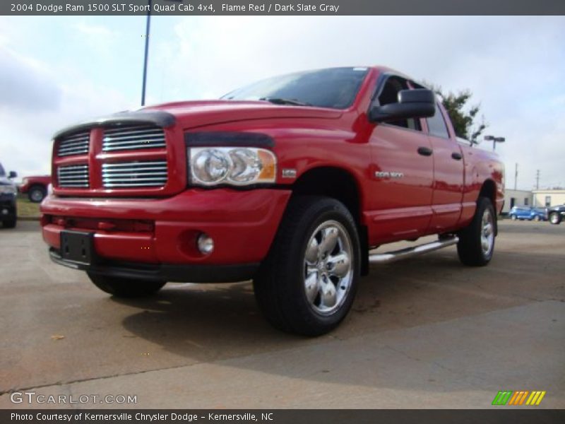 Flame Red / Dark Slate Gray 2004 Dodge Ram 1500 SLT Sport Quad Cab 4x4
