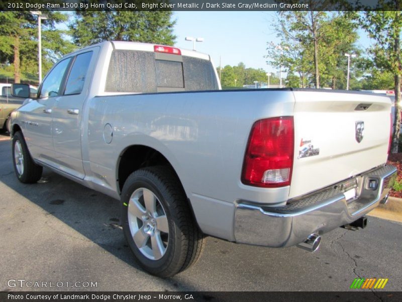 Bright Silver Metallic / Dark Slate Gray/Medium Graystone 2012 Dodge Ram 1500 Big Horn Quad Cab