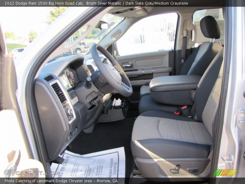 Bright Silver Metallic / Dark Slate Gray/Medium Graystone 2012 Dodge Ram 1500 Big Horn Quad Cab