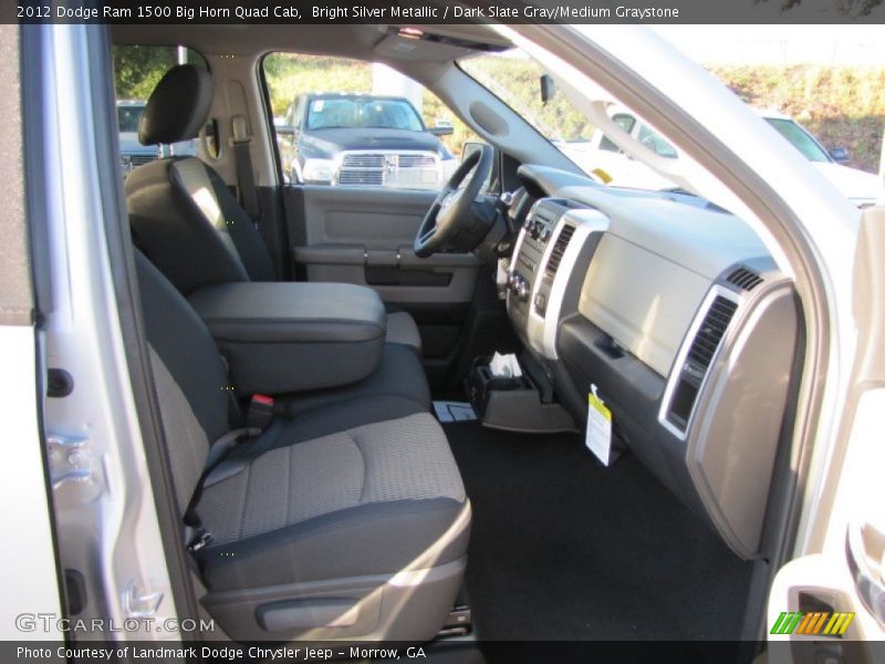 Bright Silver Metallic / Dark Slate Gray/Medium Graystone 2012 Dodge Ram 1500 Big Horn Quad Cab