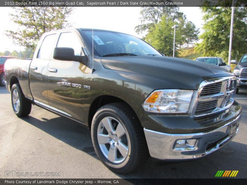 Sagebrush Pearl / Dark Slate Gray/Medium Graystone 2012 Dodge Ram 1500 Big Horn Quad Cab