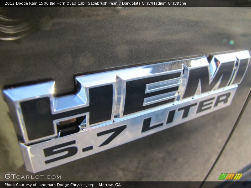 Sagebrush Pearl / Dark Slate Gray/Medium Graystone 2012 Dodge Ram 1500 Big Horn Quad Cab