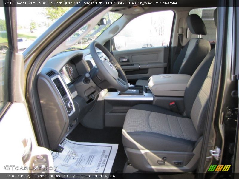 Sagebrush Pearl / Dark Slate Gray/Medium Graystone 2012 Dodge Ram 1500 Big Horn Quad Cab