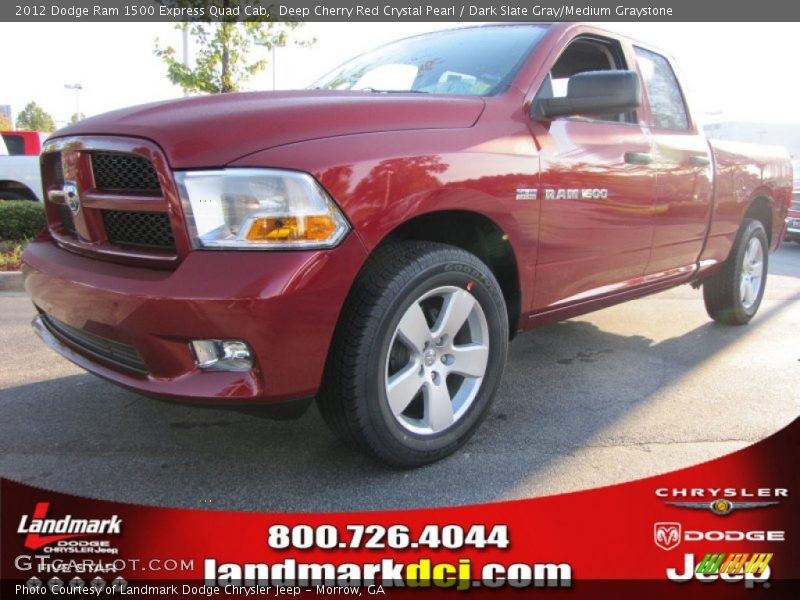 Deep Cherry Red Crystal Pearl / Dark Slate Gray/Medium Graystone 2012 Dodge Ram 1500 Express Quad Cab