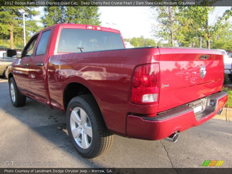 Deep Cherry Red Crystal Pearl / Dark Slate Gray/Medium Graystone 2012 Dodge Ram 1500 Express Quad Cab