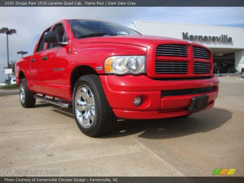 Flame Red / Dark Slate Gray 2005 Dodge Ram 1500 Laramie Quad Cab