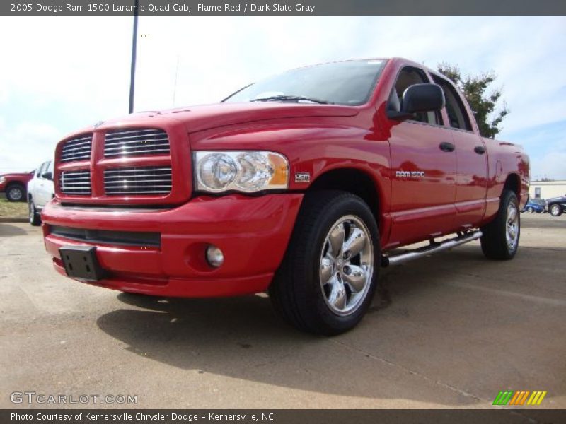 Flame Red / Dark Slate Gray 2005 Dodge Ram 1500 Laramie Quad Cab