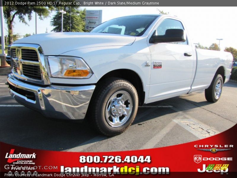 Bright White / Dark Slate/Medium Graystone 2012 Dodge Ram 2500 HD ST Regular Cab