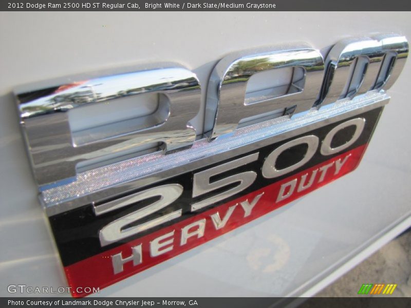 Bright White / Dark Slate/Medium Graystone 2012 Dodge Ram 2500 HD ST Regular Cab