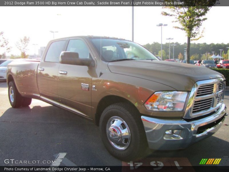 Saddle Brown Pearl / Light Pebble Beige/Bark Brown 2012 Dodge Ram 3500 HD Big Horn Crew Cab Dually