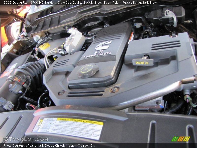  2012 Ram 3500 HD Big Horn Crew Cab Dually Engine - 6.7 Liter OHV 24-Valve Cummins VGT Turbo-Diesel Inline 6 Cylinder