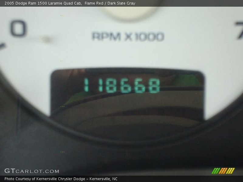 Flame Red / Dark Slate Gray 2005 Dodge Ram 1500 Laramie Quad Cab