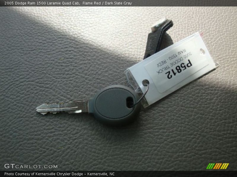 Flame Red / Dark Slate Gray 2005 Dodge Ram 1500 Laramie Quad Cab