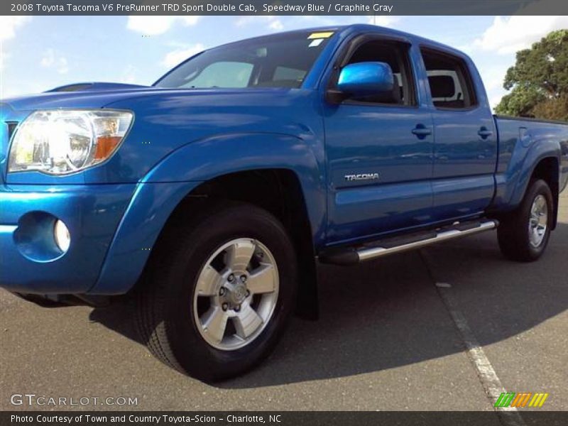 Speedway Blue / Graphite Gray 2008 Toyota Tacoma V6 PreRunner TRD Sport Double Cab