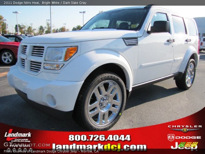 Bright White / Dark Slate Gray 2011 Dodge Nitro Heat