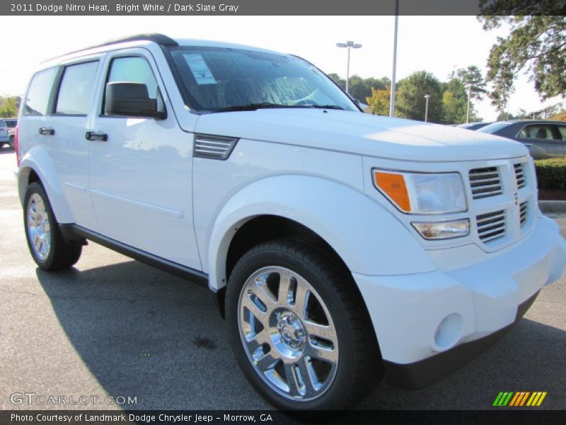 Bright White / Dark Slate Gray 2011 Dodge Nitro Heat