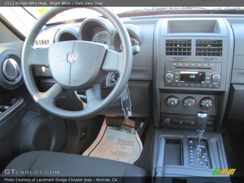 Bright White / Dark Slate Gray 2011 Dodge Nitro Heat