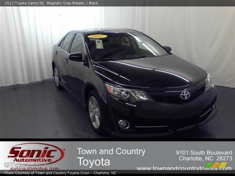 Magnetic Gray Metallic / Black 2012 Toyota Camry SE