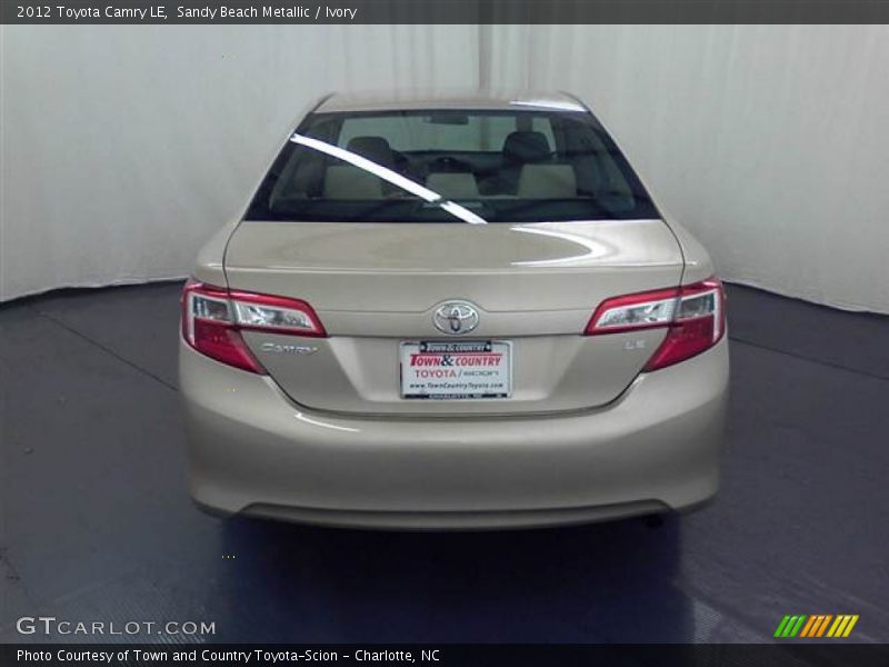 Sandy Beach Metallic / Ivory 2012 Toyota Camry LE