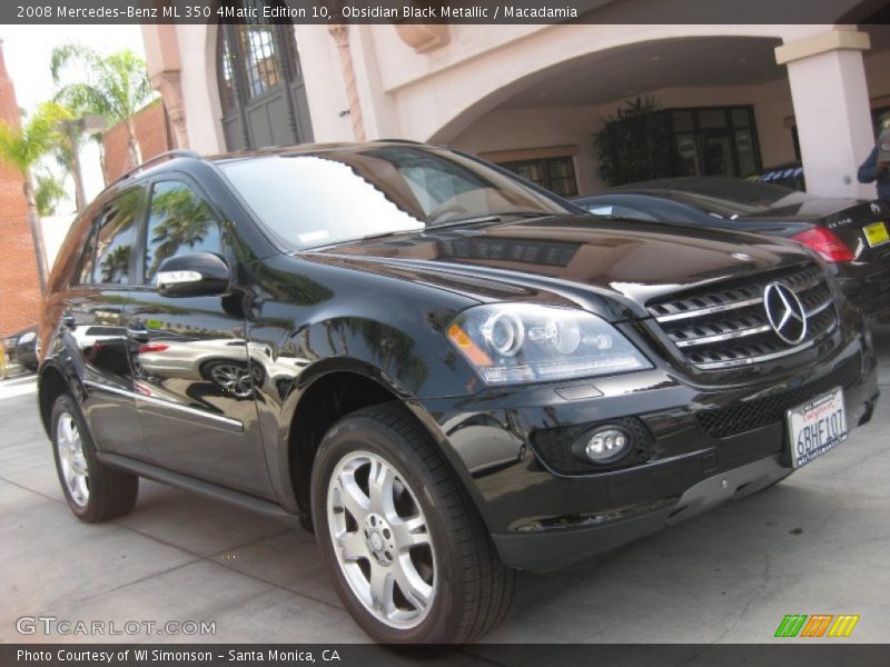 Obsidian Black Metallic / Macadamia 2008 Mercedes-Benz ML 350 4Matic Edition 10