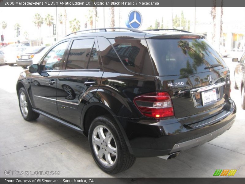 Obsidian Black Metallic / Macadamia 2008 Mercedes-Benz ML 350 4Matic Edition 10