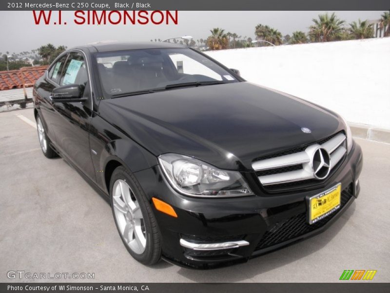 Black / Black 2012 Mercedes-Benz C 250 Coupe