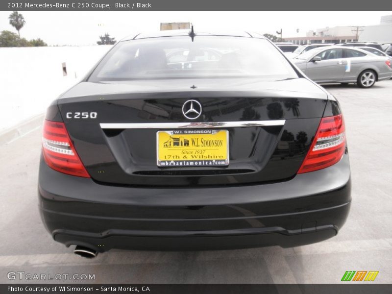 Black / Black 2012 Mercedes-Benz C 250 Coupe