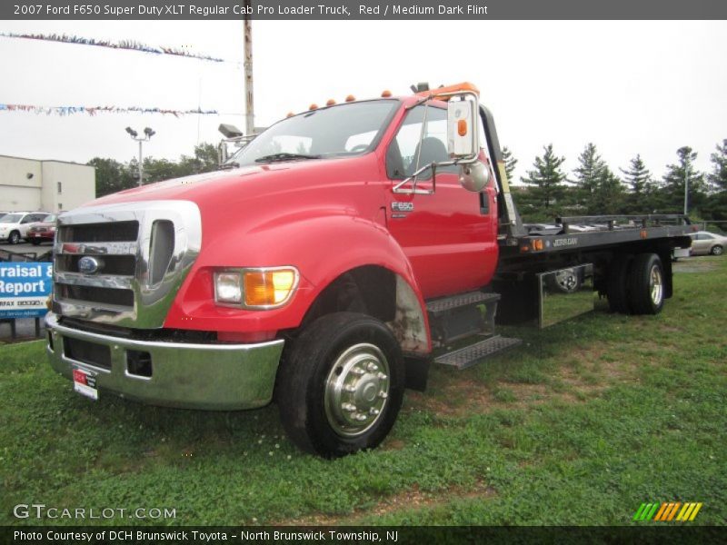 Red / Medium Dark Flint 2007 Ford F650 Super Duty XLT Regular Cab Pro Loader Truck