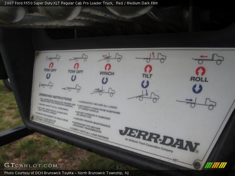 Red / Medium Dark Flint 2007 Ford F650 Super Duty XLT Regular Cab Pro Loader Truck