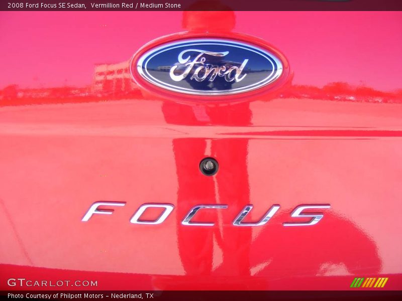Vermillion Red / Medium Stone 2008 Ford Focus SE Sedan