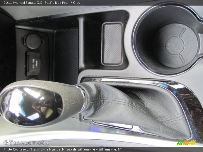 Pacific Blue Pearl / Gray 2011 Hyundai Sonata GLS
