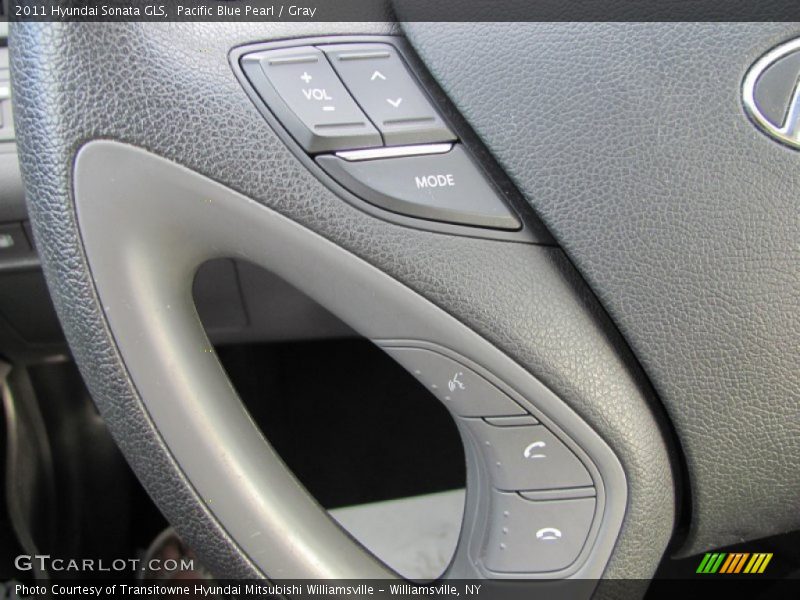 Pacific Blue Pearl / Gray 2011 Hyundai Sonata GLS