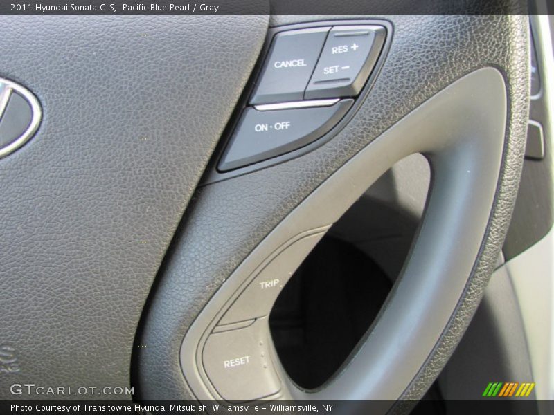 Pacific Blue Pearl / Gray 2011 Hyundai Sonata GLS