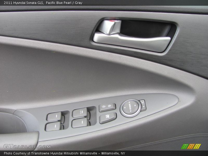 Pacific Blue Pearl / Gray 2011 Hyundai Sonata GLS