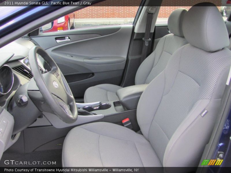 Pacific Blue Pearl / Gray 2011 Hyundai Sonata GLS