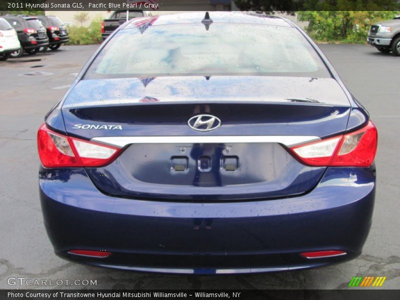 Pacific Blue Pearl / Gray 2011 Hyundai Sonata GLS