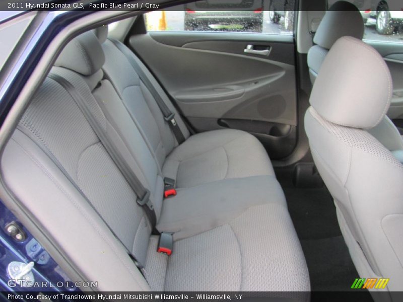 Pacific Blue Pearl / Gray 2011 Hyundai Sonata GLS