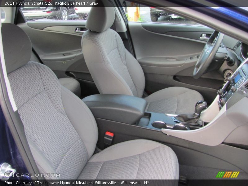 Pacific Blue Pearl / Gray 2011 Hyundai Sonata GLS