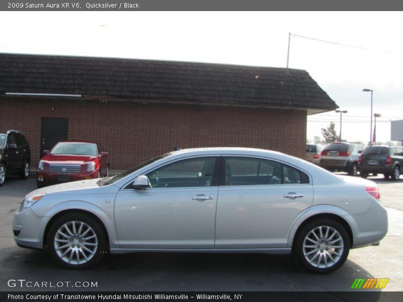 Quicksilver / Black 2009 Saturn Aura XR V6