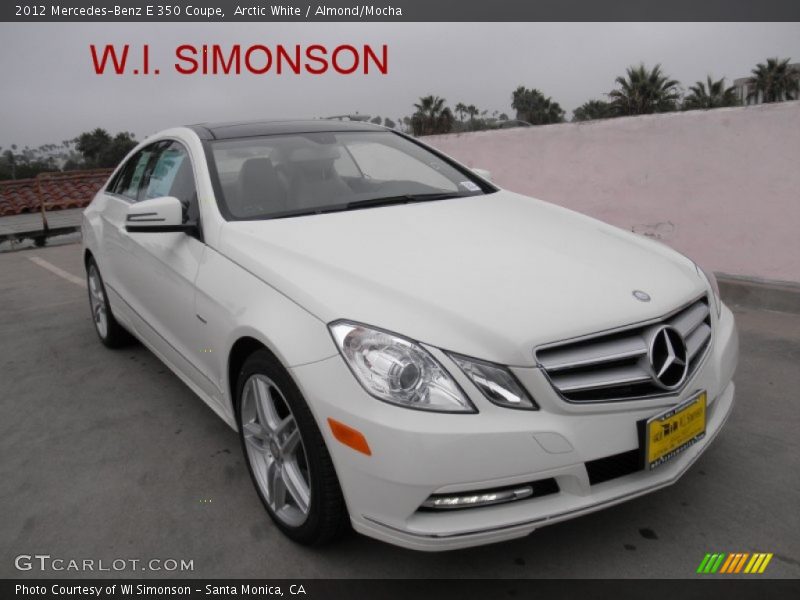 Arctic White / Almond/Mocha 2012 Mercedes-Benz E 350 Coupe