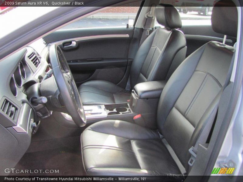 Quicksilver / Black 2009 Saturn Aura XR V6