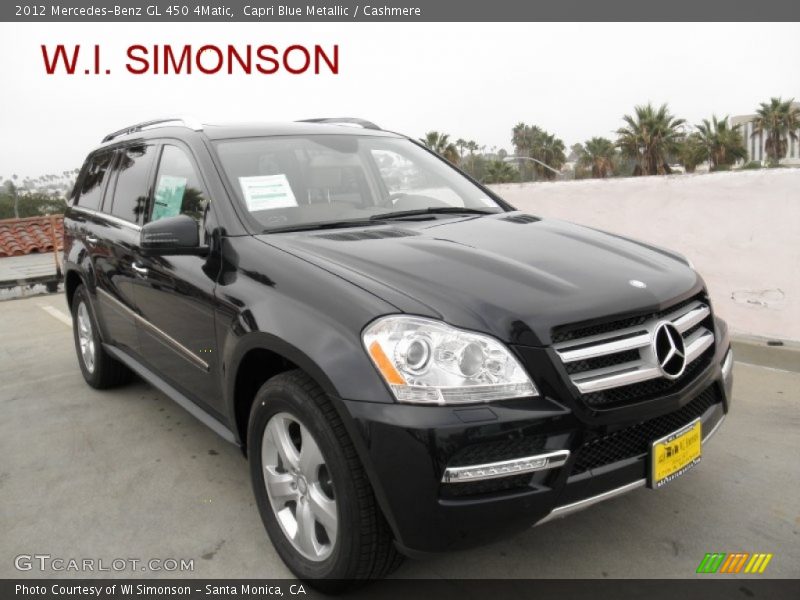 Capri Blue Metallic / Cashmere 2012 Mercedes-Benz GL 450 4Matic