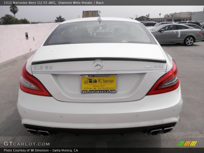 Diamond White Metallic / Black 2012 Mercedes-Benz CLS 63 AMG