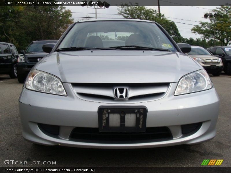 Satin Silver Metallic / Gray 2005 Honda Civic LX Sedan