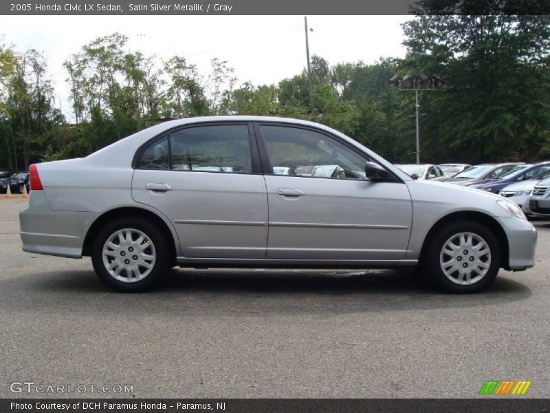 Satin Silver Metallic / Gray 2005 Honda Civic LX Sedan