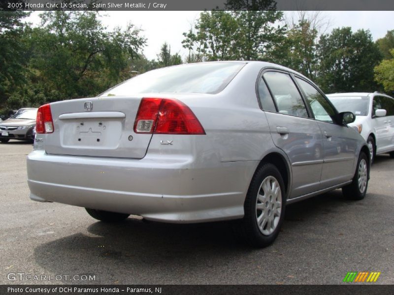 Satin Silver Metallic / Gray 2005 Honda Civic LX Sedan