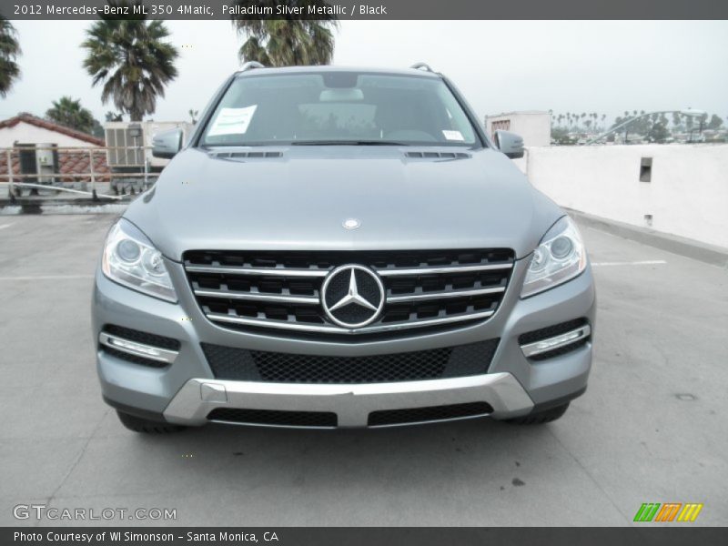 Palladium Silver Metallic / Black 2012 Mercedes-Benz ML 350 4Matic