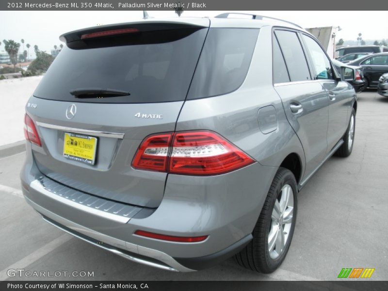 Palladium Silver Metallic / Black 2012 Mercedes-Benz ML 350 4Matic