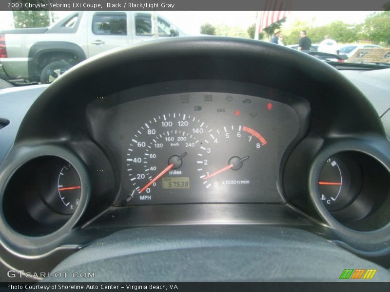 Black / Black/Light Gray 2001 Chrysler Sebring LXi Coupe